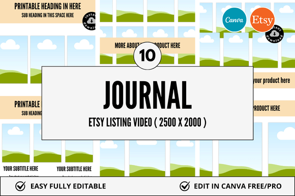 10 Journal Etsy Video Mockup: Streamline Your Digital Product Listings with Precision and Speed
