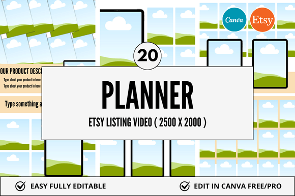 20 Planner Etsy Video Mockup: Save Time, Elevate Listings, and Sell More Digital Planners