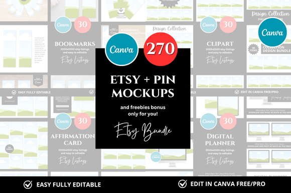 270 Etsy Listing Bonus Mockup Bundle