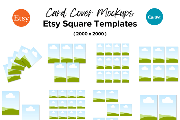 30 Card Cover Etsy Mockups