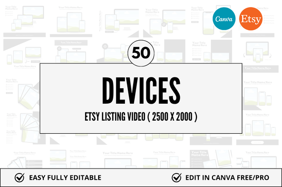 50 Device Etsy Video Mockup