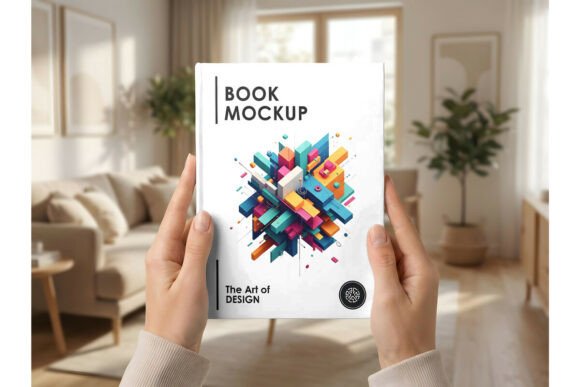 8.5x11 Hardcover Book Mockup