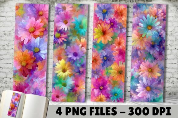 Abstract Watercolor Floral Bookmark: A Versatile Digital Design Tool for Creators and Communicators