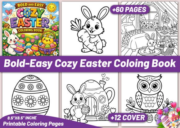 BOLD and EASY COZY EASTER COLORING BOOK