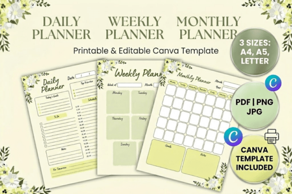 Botanical Daily Weekly Monthly Planner: A Thoughtful Tool for Intentional Living