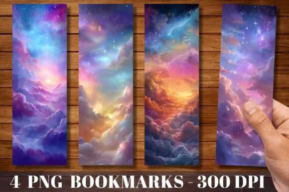 Cosmic Galaxy Nebula Clouds Bookmark
