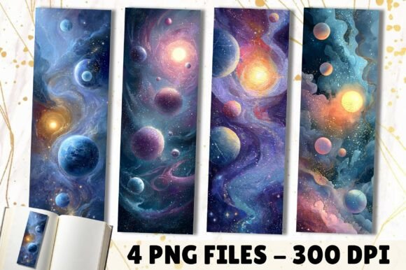 Cosmic Planet Astronomy Bookmark Design: Beautiful, Functional, and Perfect for Book Lovers