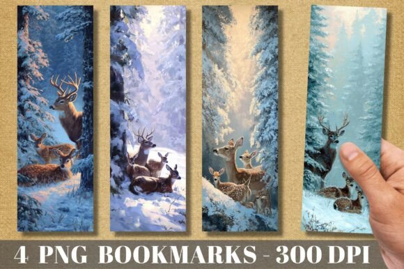 Cozy Snowy Reindeer Family Bookmark: A Versatile Digital Resource for Storytelling, Gifting, and Community Engagement