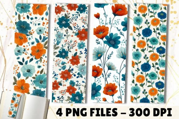 Elegant Wildflower Floral Bookmark Set