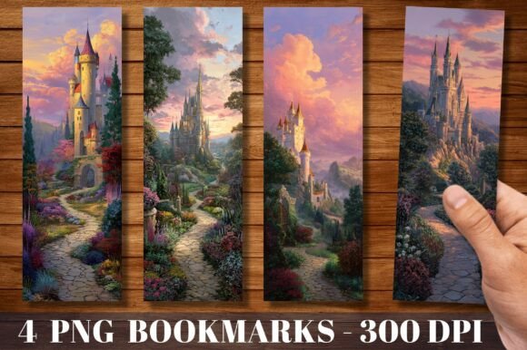 Enchanted Fantasy Castle Garden Bookmark