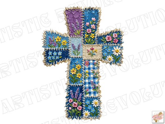 Floral Christian Cross Png Brushstroke: A Versatile, Faith-Filled Design Resource