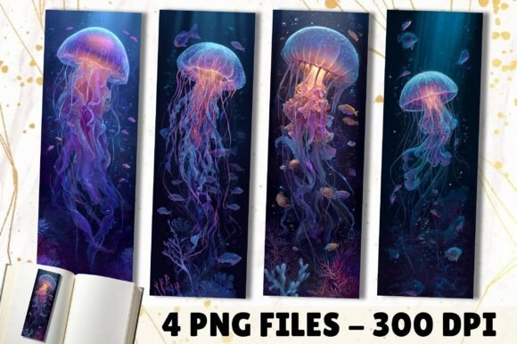 Glowing Jellyfish Deep Sea Bookmark