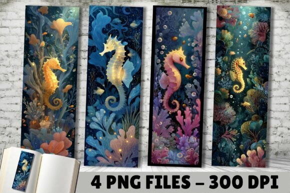 Magic Seahorse Aquatic Art Bookmark