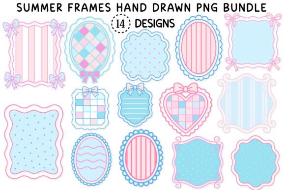 Summer Frames Hand Drawn PNG Bundle: A Creative Catalyst for Designers, Educators, and Small Business Owners