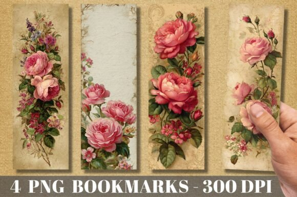 Victorian Rose Junk Journal Bookmark