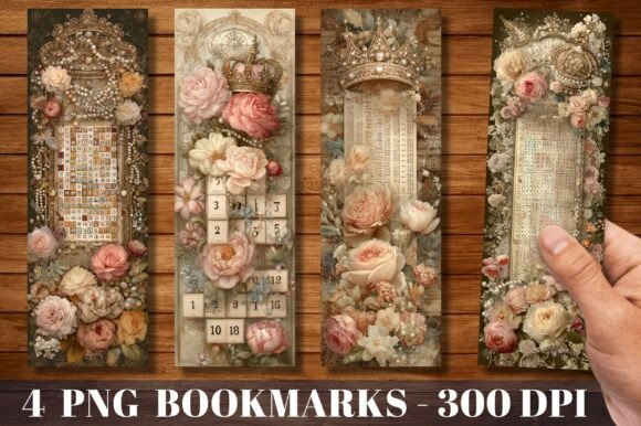 Vintage Floral Crown Journal Bookmark