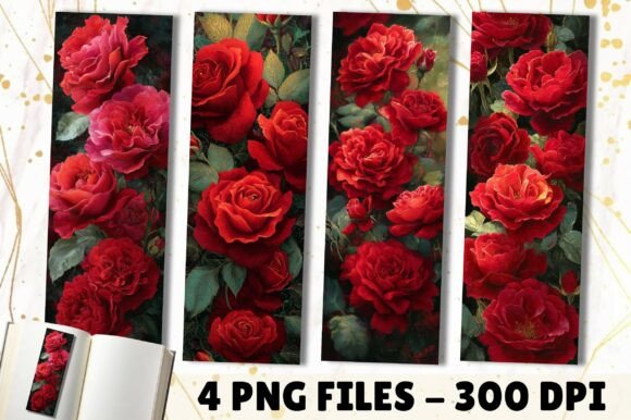 Vintage Red Rose Floral Art Bookmark: A Timeless Tool for Readers, Creators, and Educators