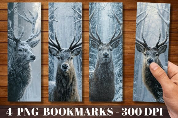 Winter Forest Snow Deer Bookmark: A Thoughtful Digital Printable for Readers and Givers