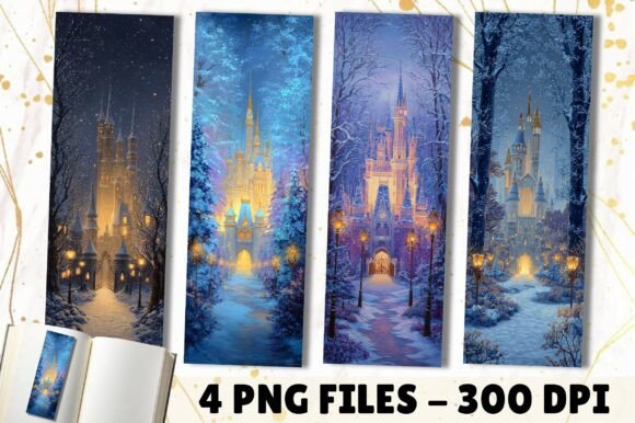 Winter Wonderland Snowy Castle Bookmark
